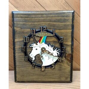 Unicorn Rainbow Wall Clock Vintage 1983 Ramar Industries Inc